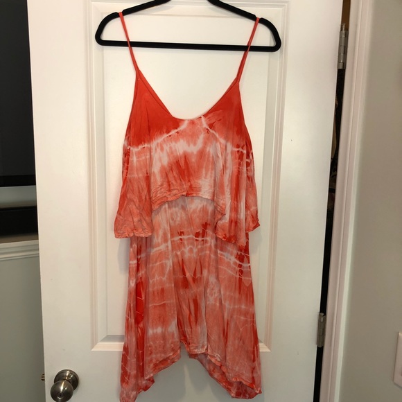 Bella Dahl Tie Dye Coral Strappy Dress - Picture 5 of 7
